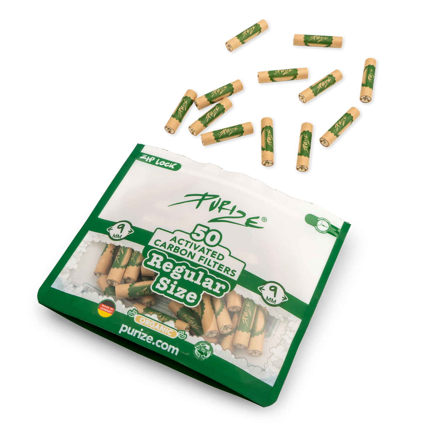 Purize Aktivkohlefilter Regular Size 50er Organic