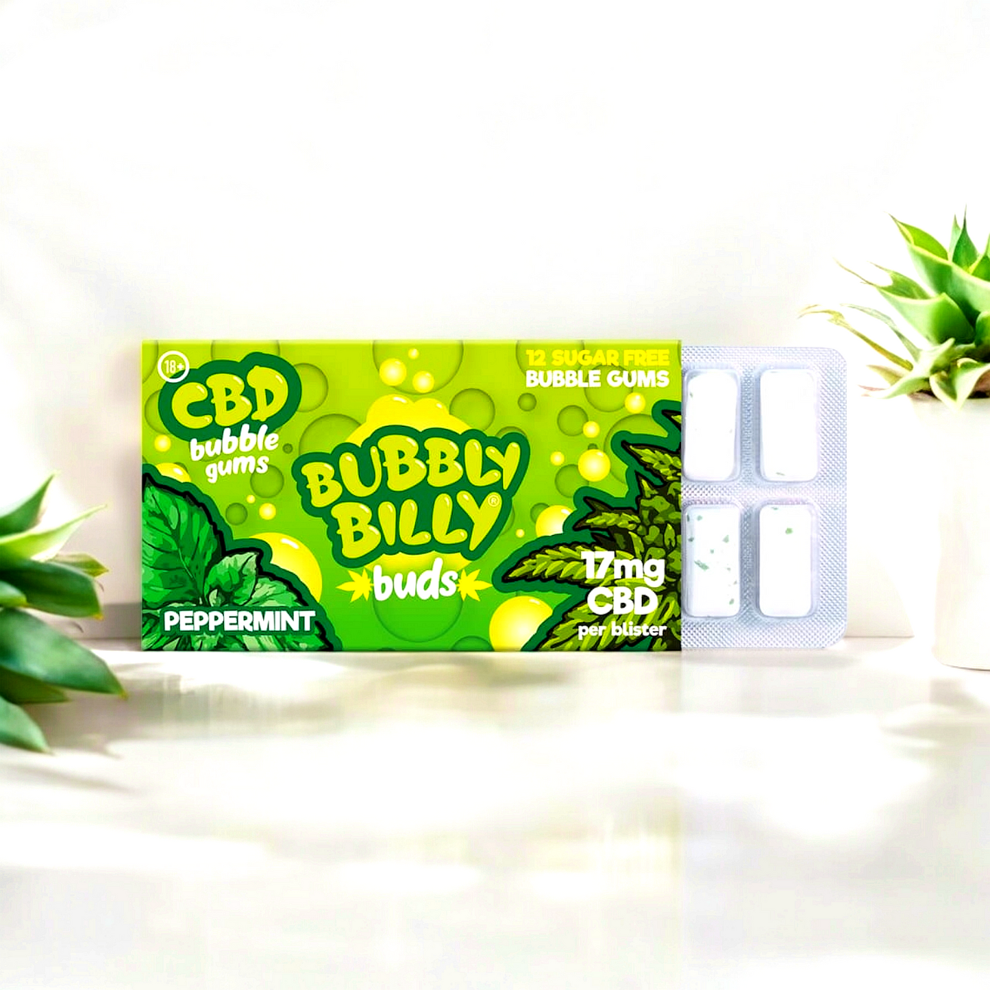 Bubbly Billy Buds 36mg CBD chewing gum (mint)