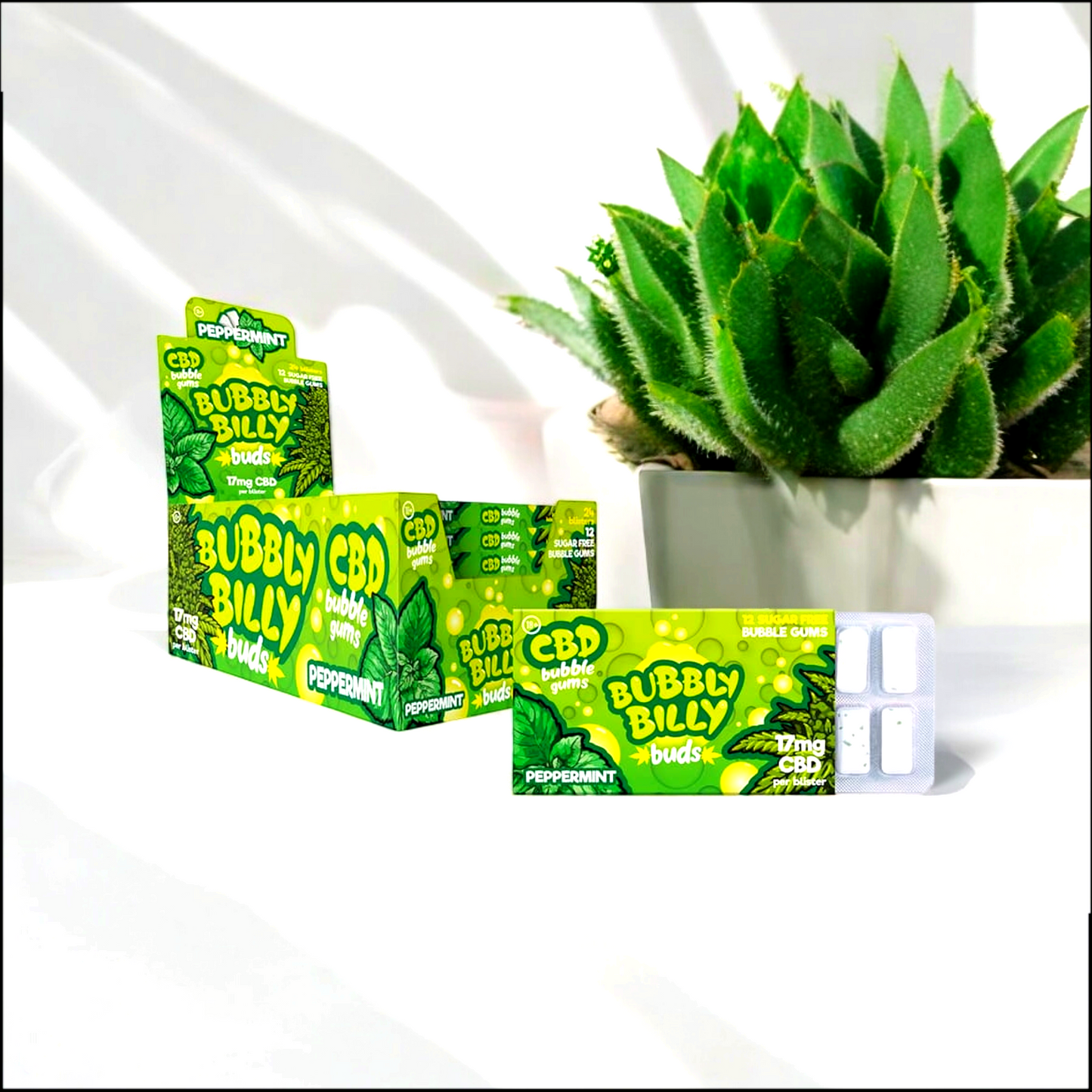 Bubbly Billy Buds 36mg CBD chewing gum (mint)