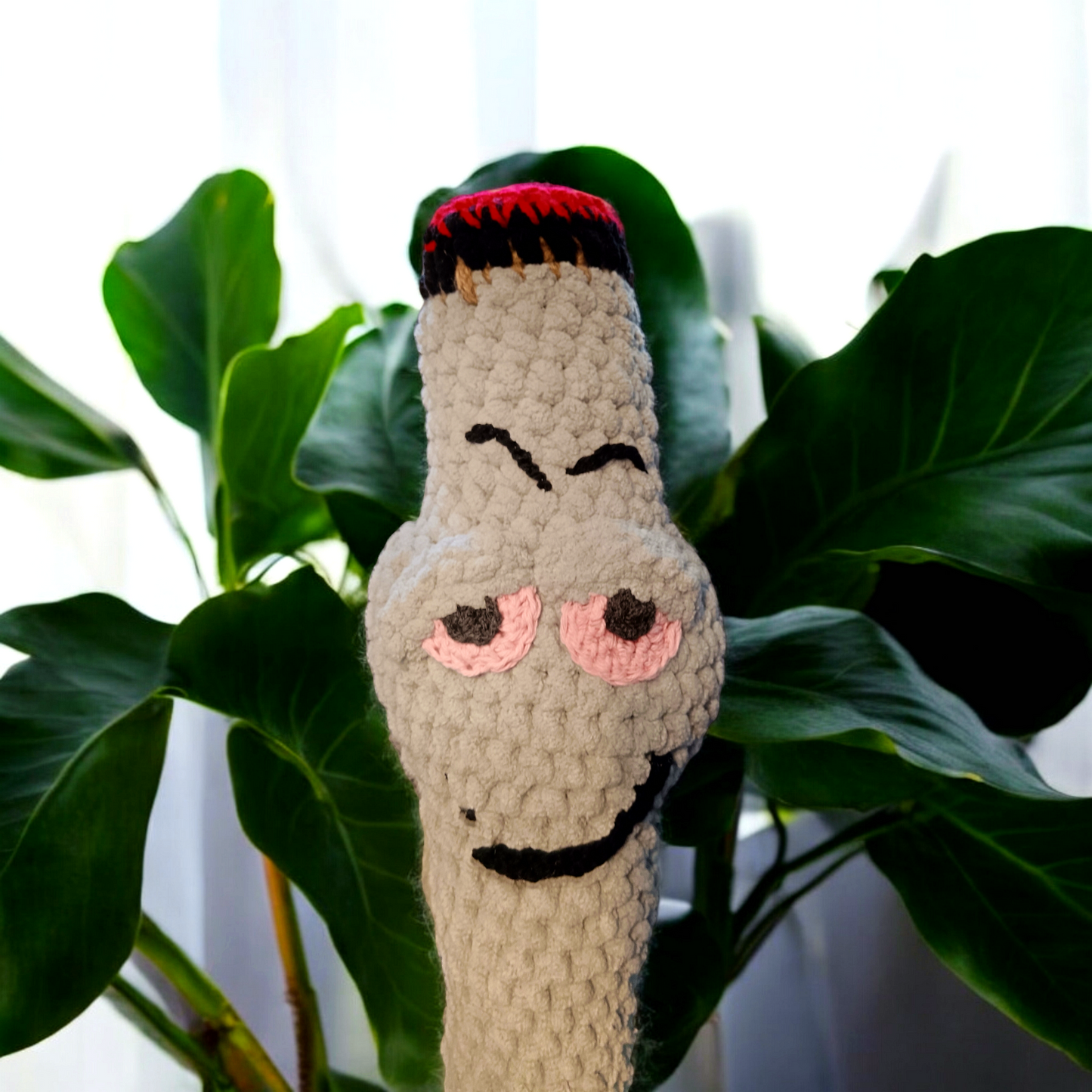 Best Buddy (gehäkeltes Stofftier für Erwachsene) ca. 45cm grau
