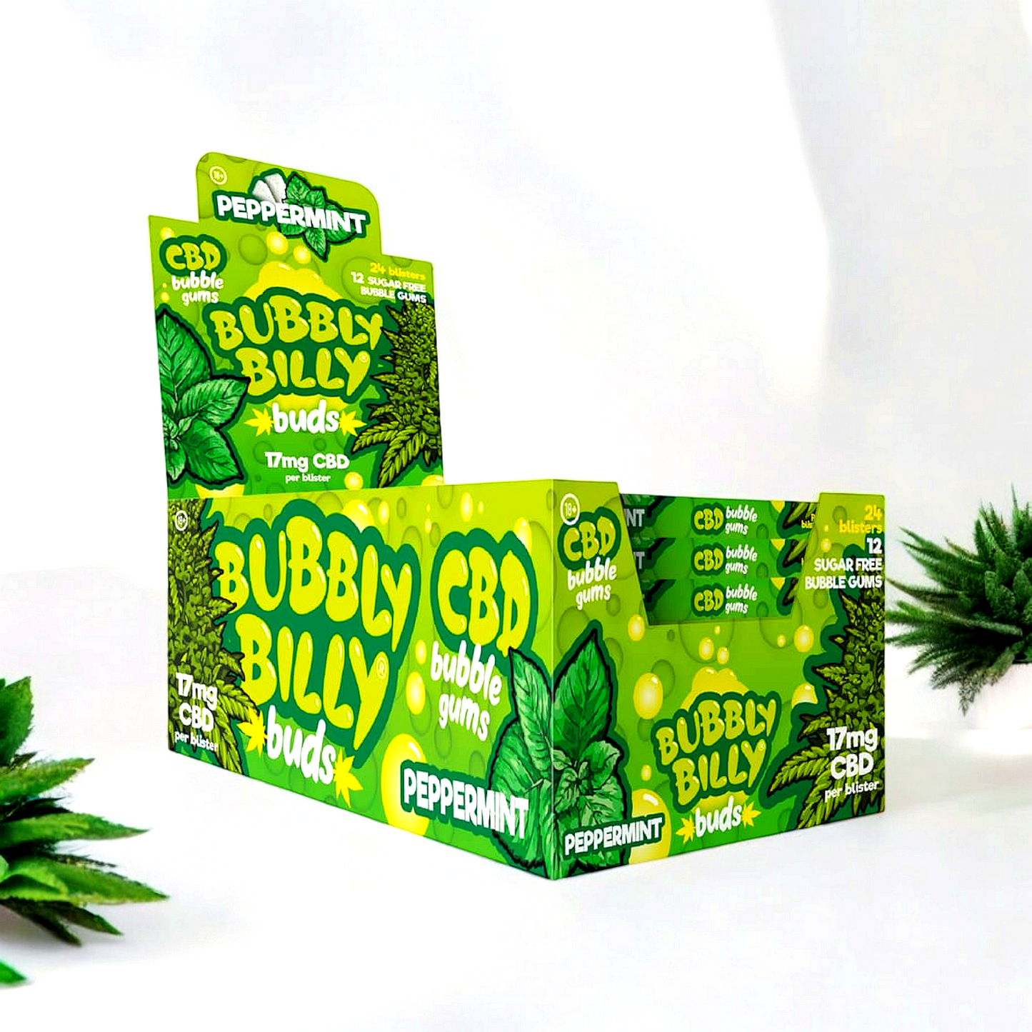 Bubbly Billy Buds 36mg CBD chewing gum (mint)