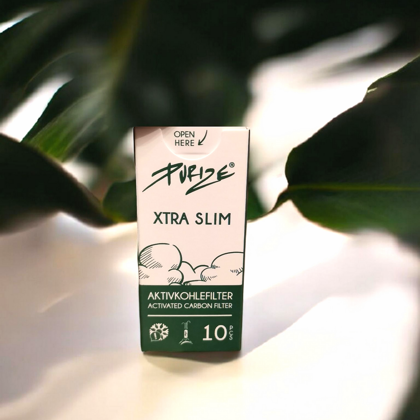 Purize Aktivkohlefilter – Xtra Slim Size | 10er Pack