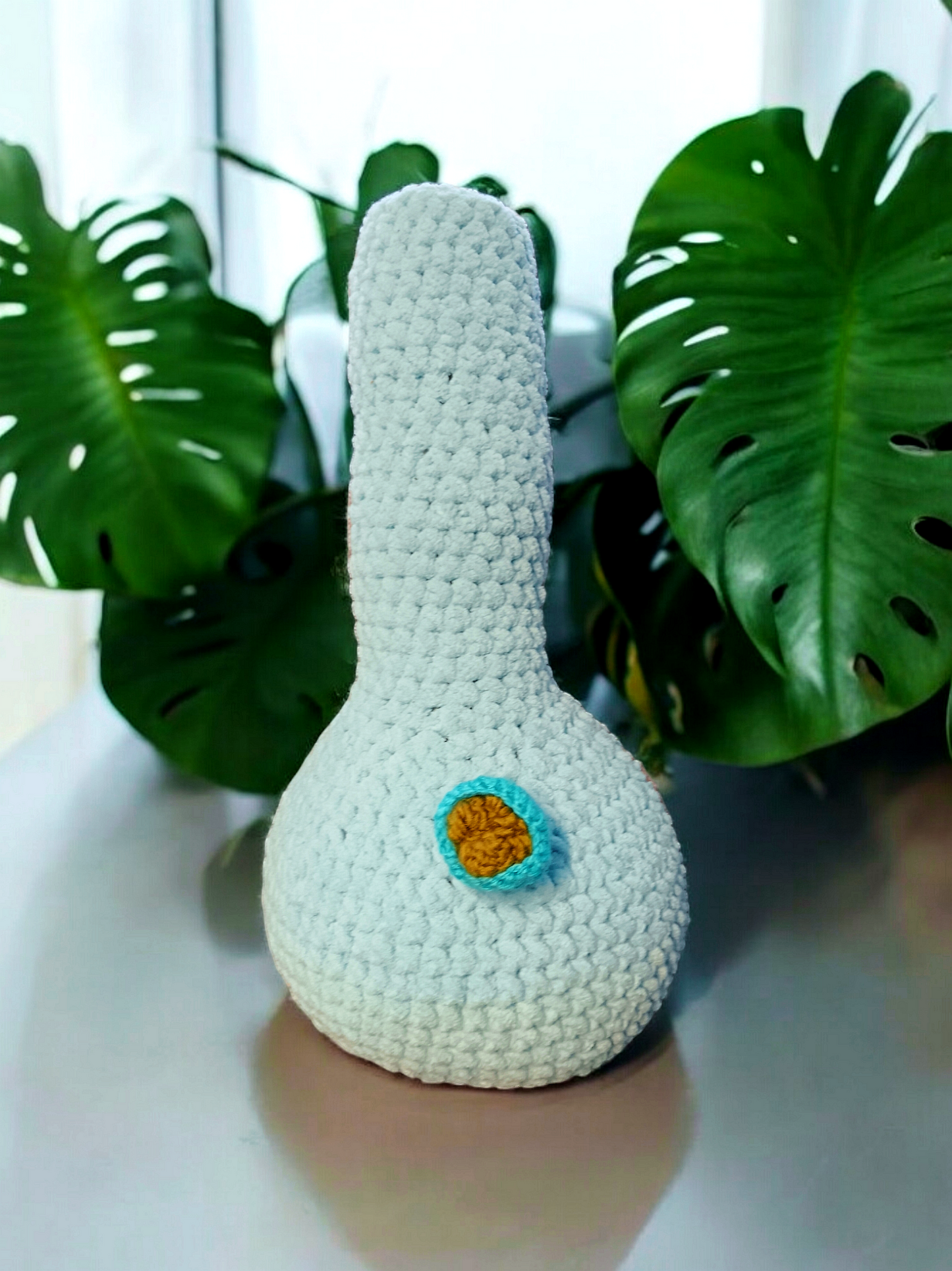 Best Buddy (gehäkeltes Stofftier für Erwachsene) ca. 47cm hellblau