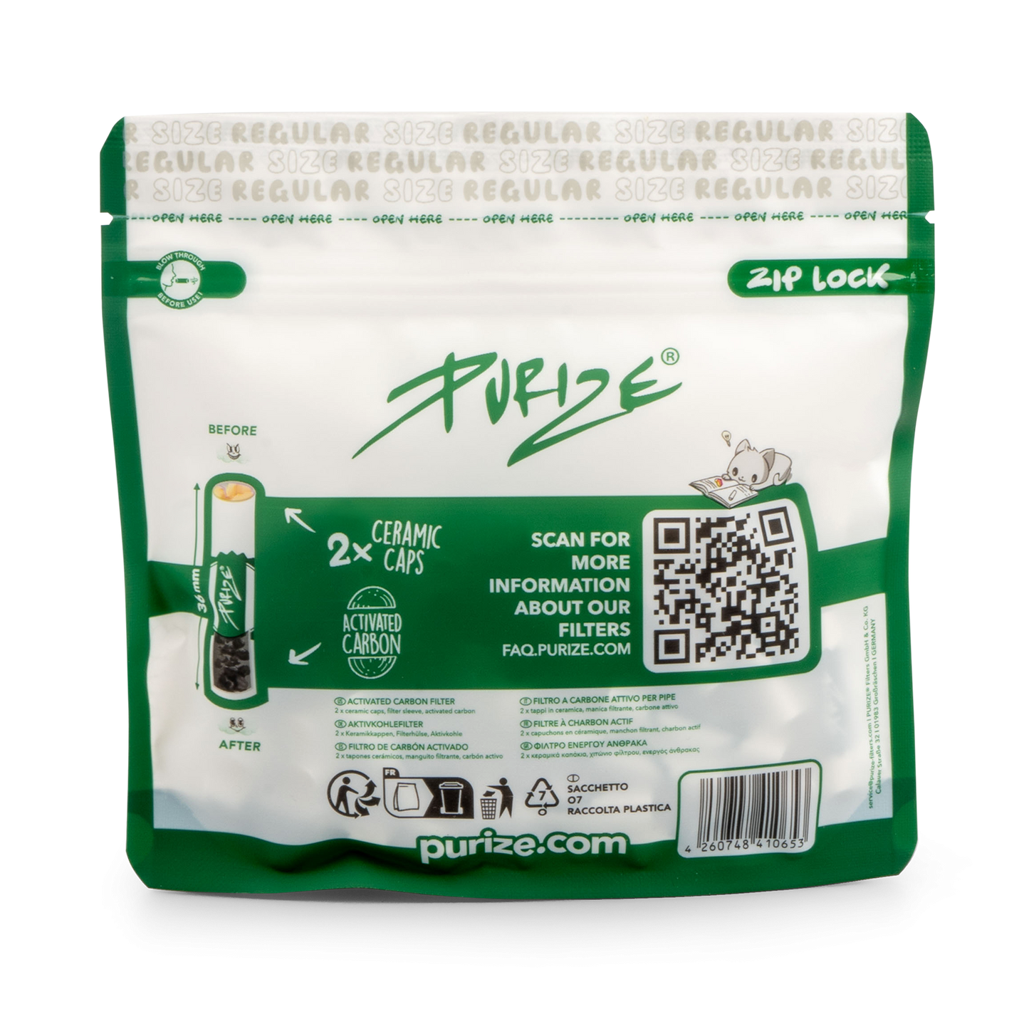 Purize Regular Aktivkohlefilter 50er weiß