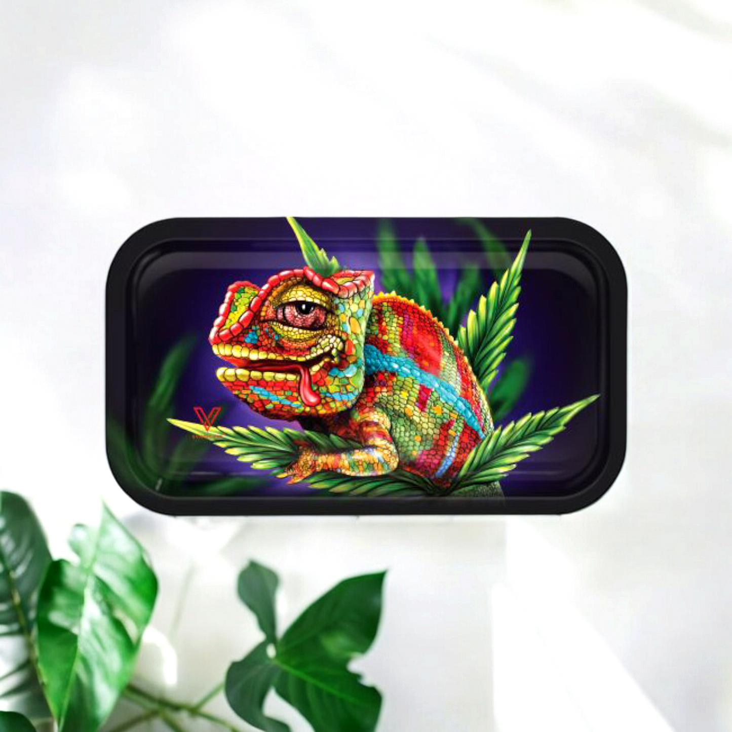 Rolling Tray "baked Camäleon" aus Metall