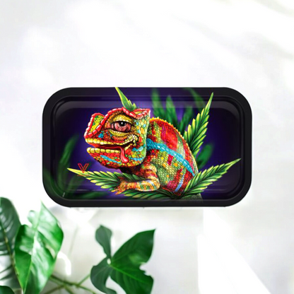 Rolling Tray "baked Camäleon" aus Metall