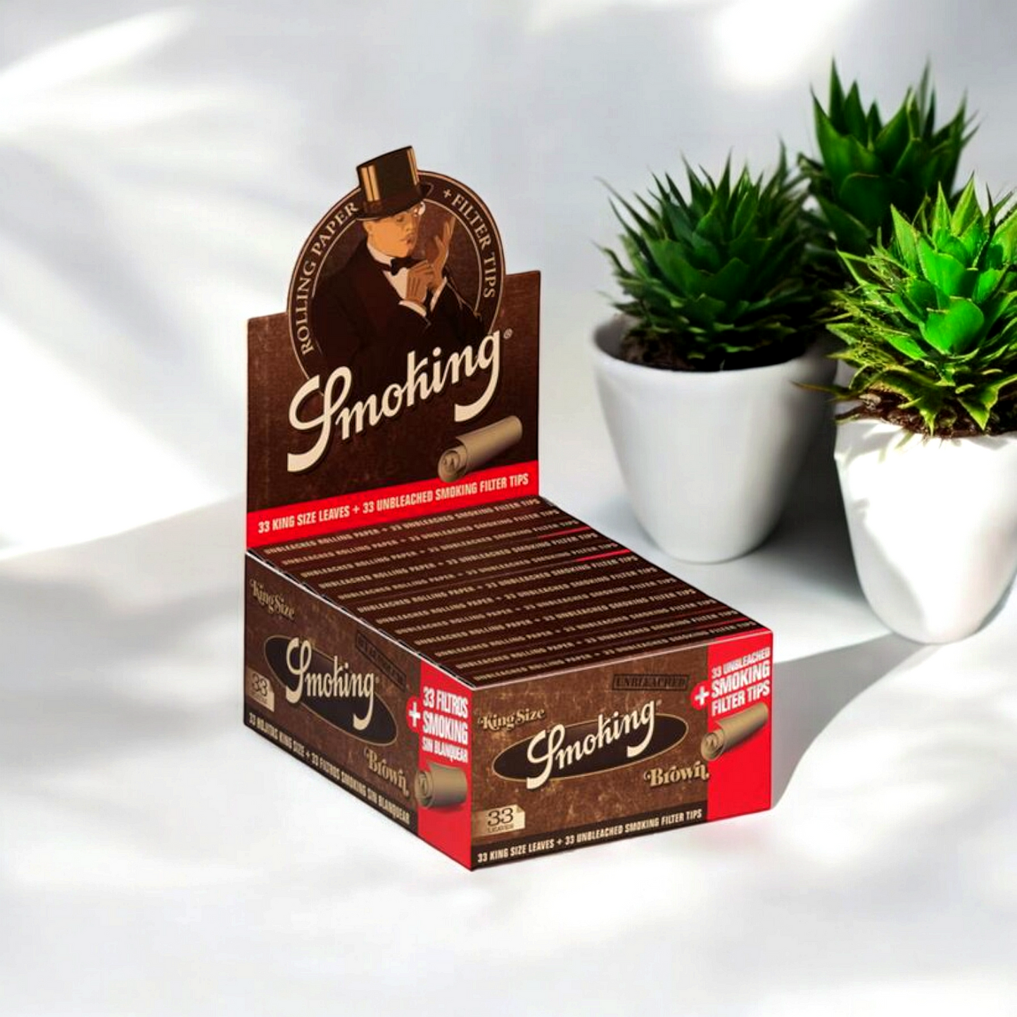 Smoking BROWN Unbleached King Size Paper + Filtertips