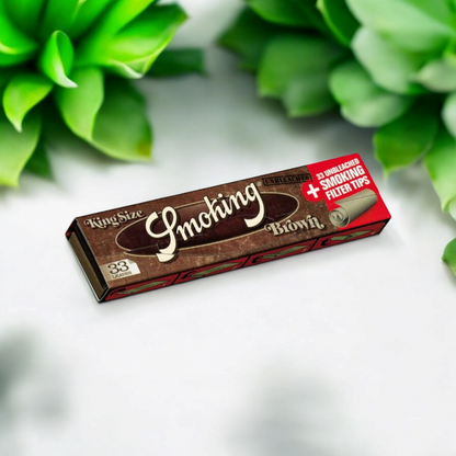 Smoking BROWN Unbleached King Size Paper + Filtertips