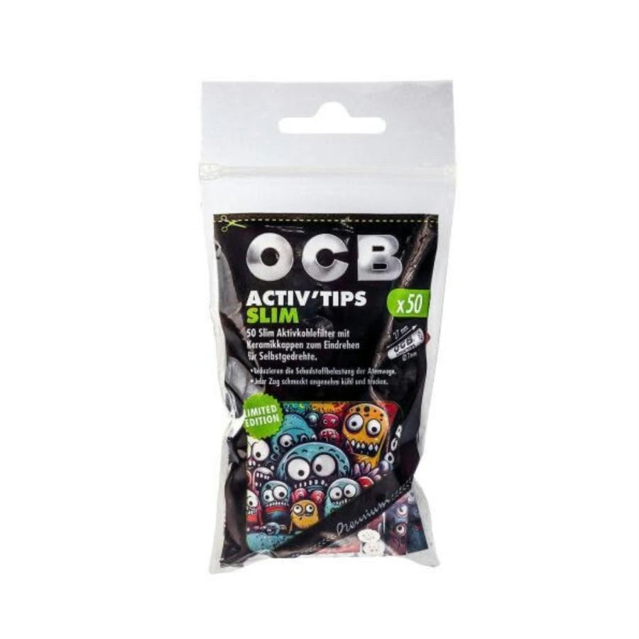 OCB Activ'Tips Slim Aktivkohlefilter – 50er Limited Edition